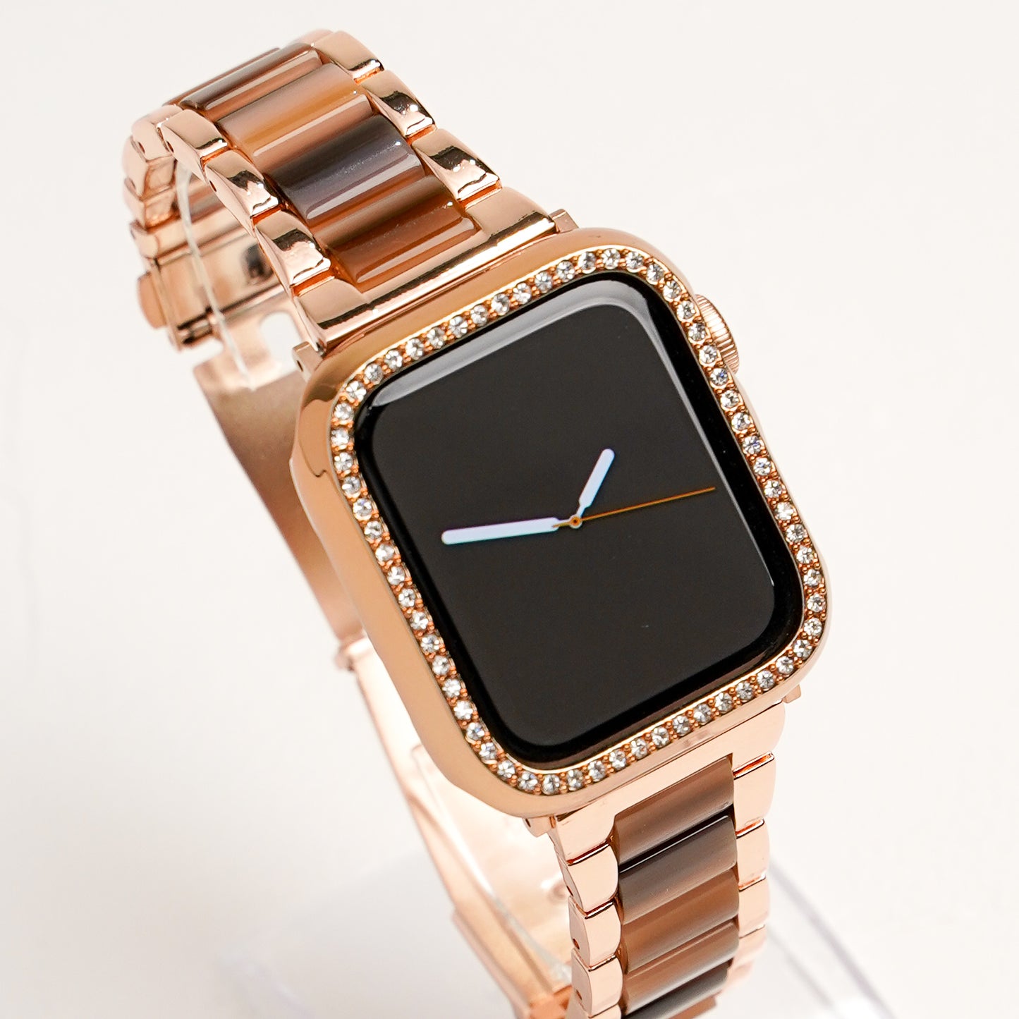 キラキラ ストーン1列 保護フレーム ハードタイプ アップルウォッチ カバー Apple watch