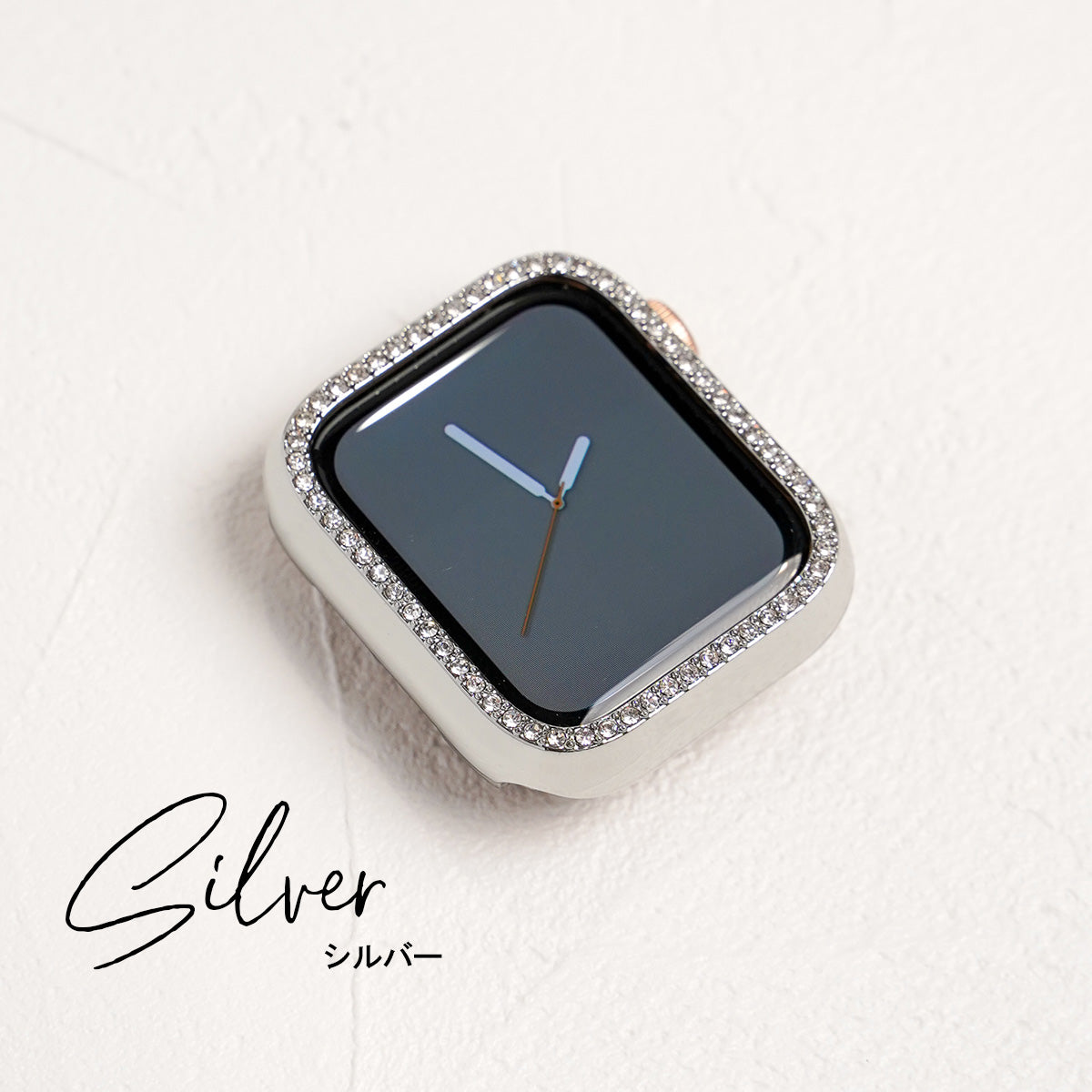 キラキラ ストーン1列 保護フレーム ハードタイプ アップルウォッチ カバー Apple watch