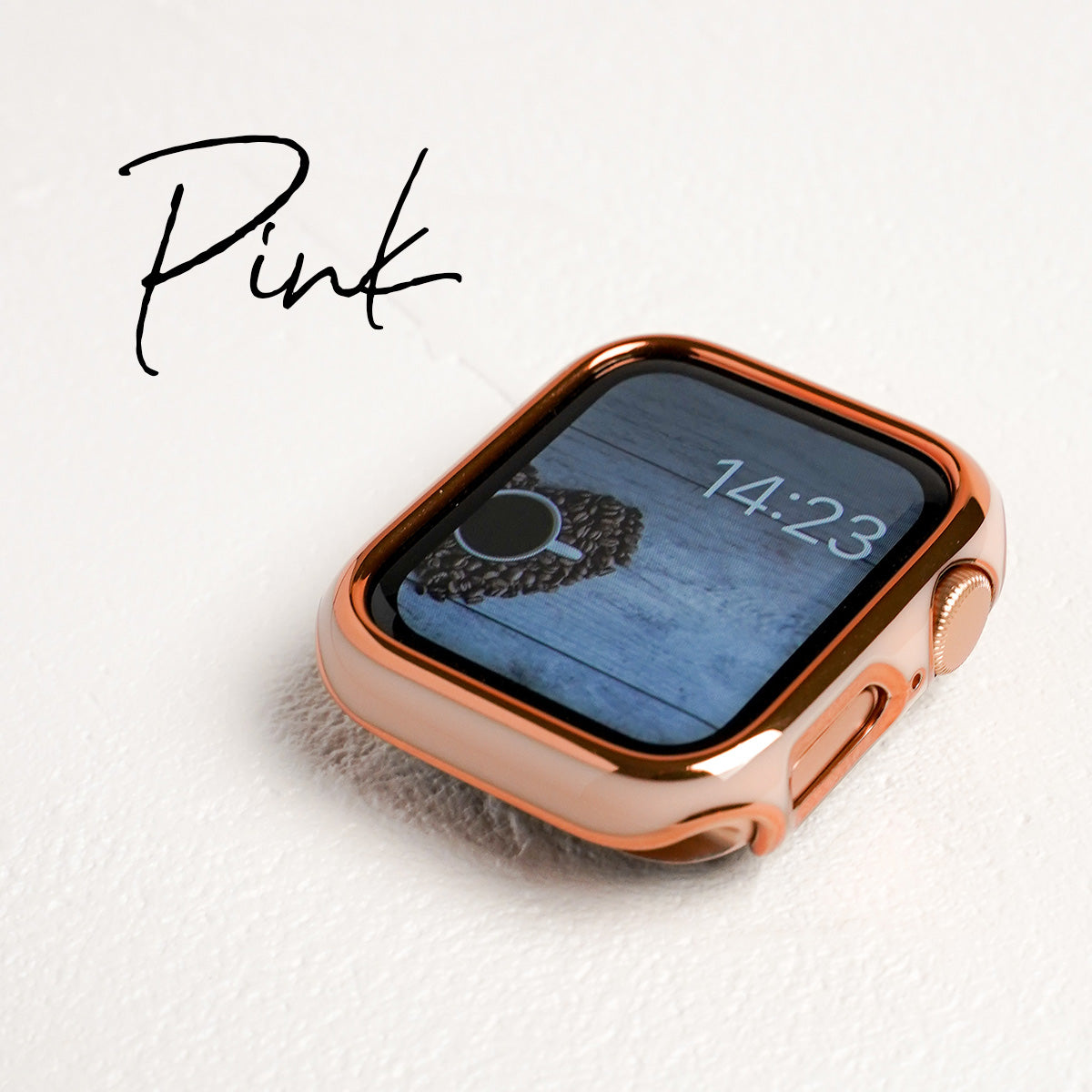 ローズゴールドライン 保護フレーム ハードタイプ アップルウォッチカバー Apple Watch