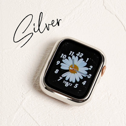 メッキ 全面 保護カバー ガラス付き ハードタイプ アップルウォッチ ケース Apple Watch