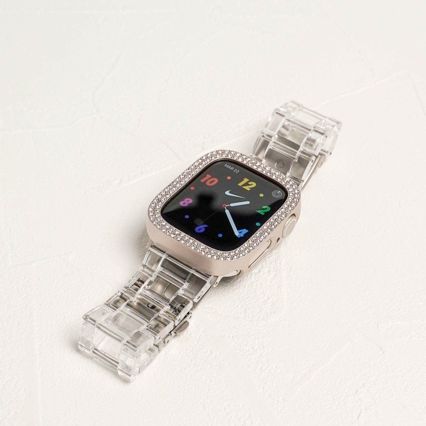 キラキラ ストーン 2列 保護フレーム ハードタイプ アップルウォッチ ケース Apple Watch