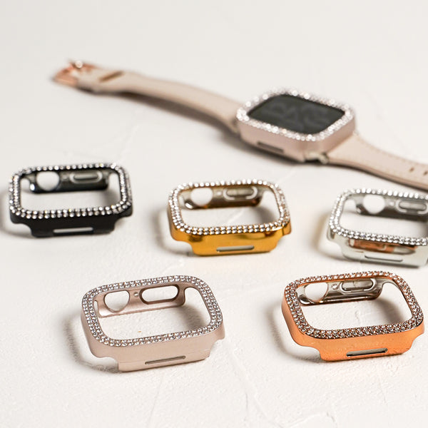 Glitter Stone 2 Row Protective Frame Hard Type Apple Watch Cover Case Apple Watch