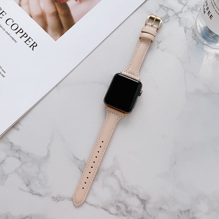 Leather Slim Apple Watch Band Dull Color Apple Watch 
